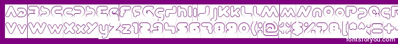 DominiqueHollowInverse Font – White Fonts on Purple Background