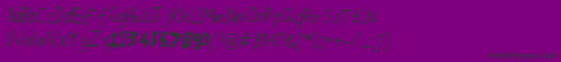 Rqsthinnyandthicky-Schriftart – Schwarze Schriften auf violettem Hintergrund