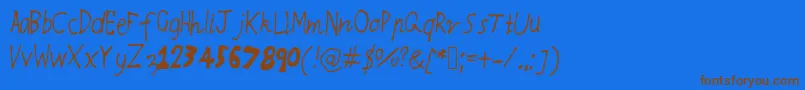 Rqsthinnyandthicky Font – Brown Fonts on Blue Background