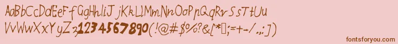 Rqsthinnyandthicky Font – Brown Fonts on Pink Background