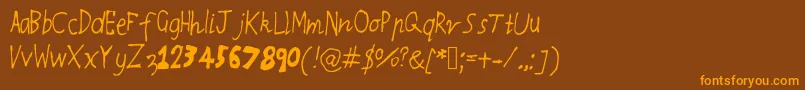 Rqsthinnyandthicky Font – Orange Fonts on Brown Background