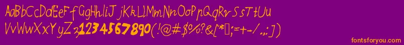 Rqsthinnyandthicky Font – Orange Fonts on Purple Background