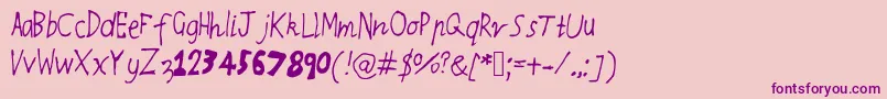 Rqsthinnyandthicky Font – Purple Fonts on Pink Background