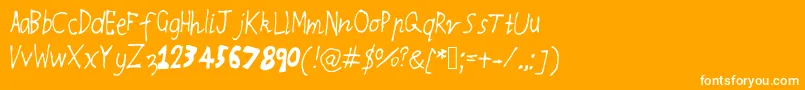 Rqsthinnyandthicky Font – White Fonts on Orange Background