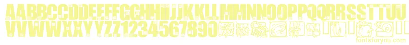 LmsBadBugs-fontti – keltaiset fontit