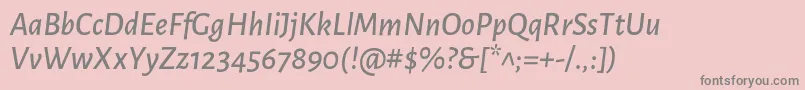 AlegreyasansMediumitalic Font – Gray Fonts on Pink Background