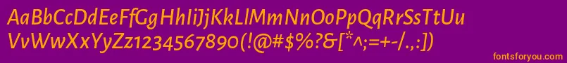 fuente AlegreyasansMediumitalic – Fuentes Naranjas Sobre Fondo Morado