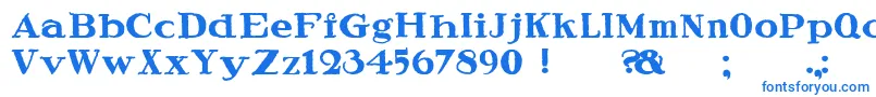 SpeedballRagged Font – Blue Fonts on White Background