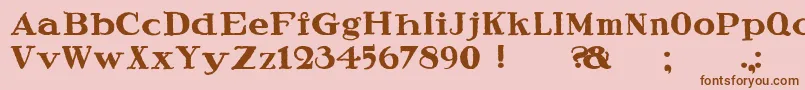 SpeedballRagged Font – Brown Fonts on Pink Background