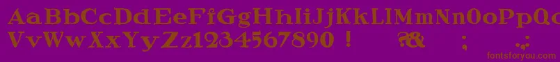 SpeedballRagged Font – Brown Fonts on Purple Background