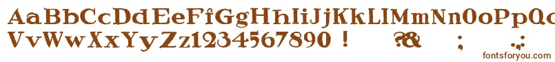 SpeedballRagged-fontti – ruskeat fontit valkoisella taustalla
