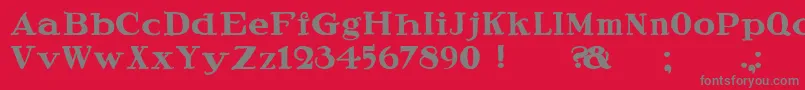 SpeedballRagged Font – Gray Fonts on Red Background