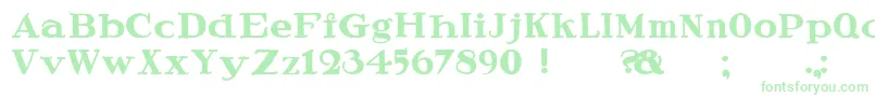 SpeedballRagged Font – Green Fonts on White Background