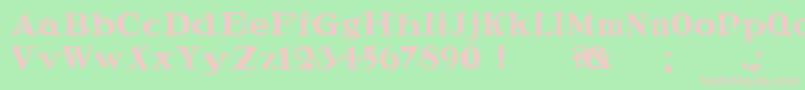 SpeedballRagged Font – Pink Fonts on Green Background