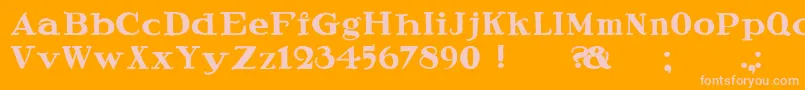 SpeedballRagged Font – Pink Fonts on Orange Background