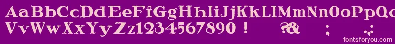 SpeedballRagged Font – Pink Fonts on Purple Background