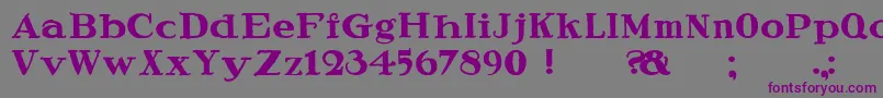 SpeedballRagged-fontti – violetit fontit harmaalla taustalla