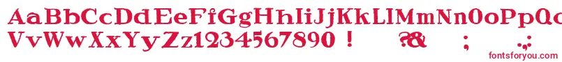 SpeedballRagged Font – Red Fonts on White Background