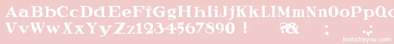 SpeedballRagged Font – White Fonts on Pink Background