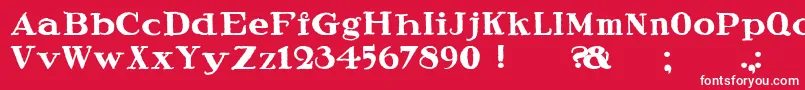 SpeedballRagged Font – White Fonts on Red Background