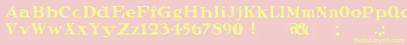 SpeedballRagged Font – Yellow Fonts on Pink Background