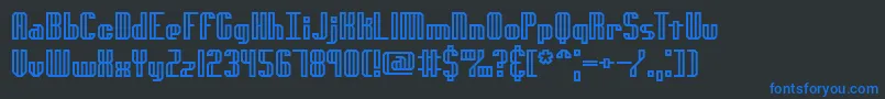 Weitere Informationen zur Genotyph-Schriftart Genotyph-Schriftart – Blaue Schriften auf schwarzem Hintergrund
