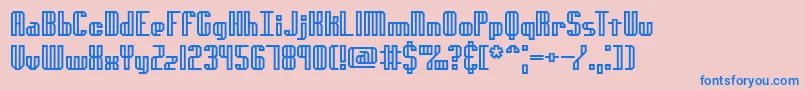 Genotyphフォントについての詳細 フォントGenotyph – ピンクの背景に青い文字