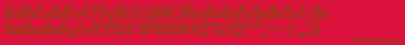 Genotyph Font – Brown Fonts on Red Background