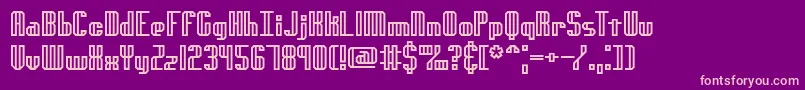 Genotyph Font – Pink Fonts on Purple Background