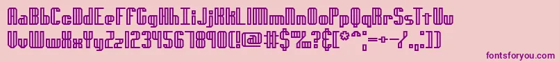 Genotyph-Schriftart – Violette Schriften auf rosa Hintergrund