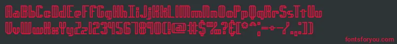 Genotyph Font – Red Fonts on Black Background