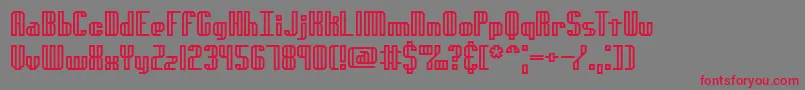 Genotyph Font – Red Fonts on Gray Background