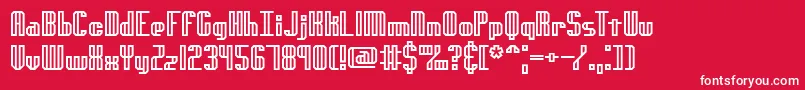 Fonte Genotyph – fontes brancas em um fundo vermelho