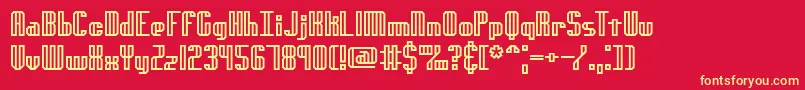 Genotyph Font – Yellow Fonts on Red Background