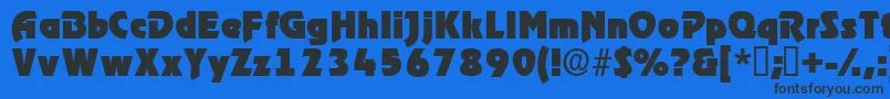 Thimbadisplayssk Font – Black Fonts on Blue Background