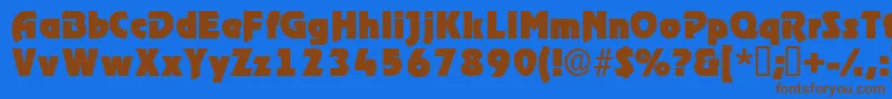 Thimbadisplayssk Font – Brown Fonts on Blue Background