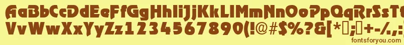 Thimbadisplayssk Font – Brown Fonts on Yellow Background