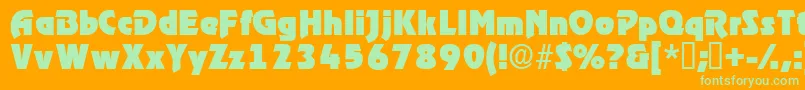 Thimbadisplayssk Font – Green Fonts on Orange Background