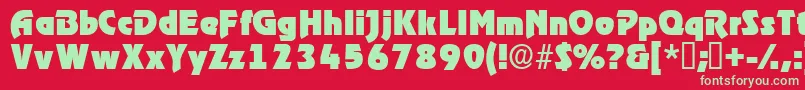 Thimbadisplayssk Font – Green Fonts on Red Background