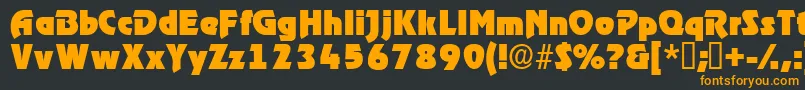 Thimbadisplayssk Font – Orange Fonts on Black Background