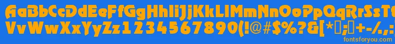 Thimbadisplayssk Font – Orange Fonts on Blue Background