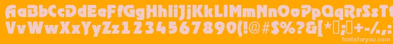 Thimbadisplayssk Font – Pink Fonts on Orange Background