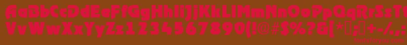 Thimbadisplayssk Font – Red Fonts on Brown Background