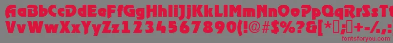 Thimbadisplayssk Font – Red Fonts on Gray Background