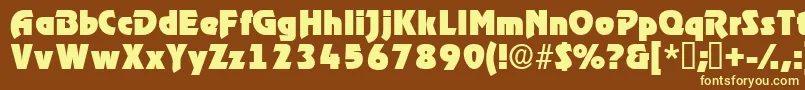 Thimbadisplayssk Font – Yellow Fonts on Brown Background