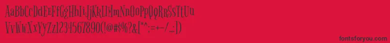 BigelowrulesRegular Font – Black Fonts on Red Background