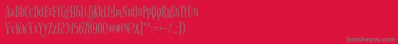 BigelowrulesRegular Font – Gray Fonts on Red Background