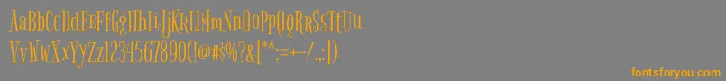 BigelowrulesRegular Font – Orange Fonts on Gray Background