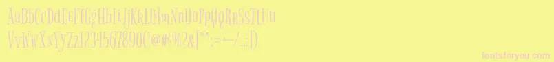 Więcej informacji o czcionce BigelowrulesRegular Czcionka BigelowrulesRegular – różowe czcionki na żółtym tle