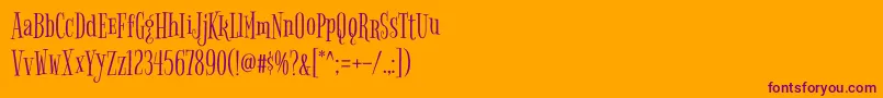 BigelowrulesRegular Font – Purple Fonts on Orange Background